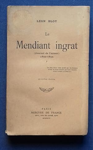 Seller image for Le Mendiant ingrat (Journal de l'auteur) 1892-1895, Tomes I-II. for sale by Librairie Pique-Puces