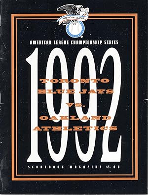 Scorebook Magazine 1992 American League Championship Series