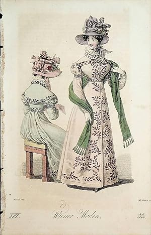 Damenmode 1820 er Jahre ( Aus: Wiener Zeitschrift für Kunst, Literatur, Theater und Mode)