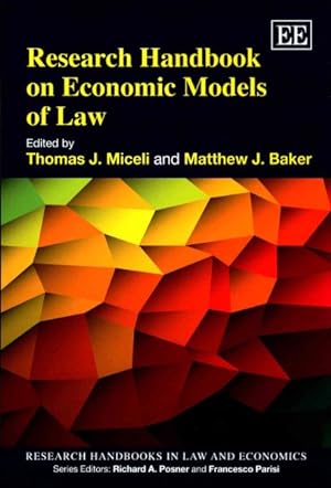 Imagen del vendedor de Research Handbook on Economic Models of Law a la venta por GreatBookPrices