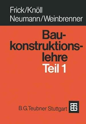 Immagine del venditore per Baukonstruktionslehre Teil 1 -Language: german venduto da GreatBookPrices