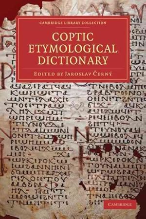 Imagen del vendedor de Coptic Etymological Dictionary a la venta por GreatBookPrices