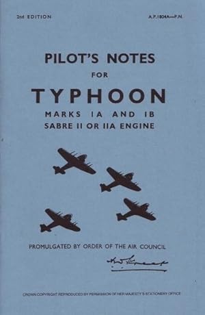 Image du vendeur pour Hawker Typhoon 1a and 1b -pilot's Notes mis en vente par GreatBookPrices