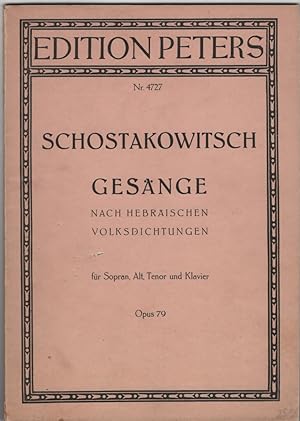 Seller image for Gesnge Nach Hebraischen Volksdichtungen Ein Zyklus Fur Sopran, Alt Und Tenor Mit Klavierbegleitung . Opus 79 for sale by Sweet Beagle Books