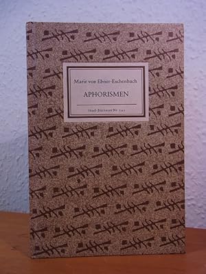 Bild des Verkufers fr Aphorismen. Insel-Bcherei Nr. 543 zum Verkauf von Antiquariat Weber