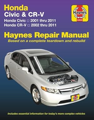 Seller image for Haynes Honda Civic 2001 thru 2011 & CR-V 2002 thur 2011 Repair Manual for sale by GreatBookPrices