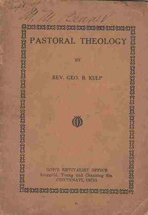 Imagen del vendedor de Pastoral Theology a la venta por ABookLegacy, Mike and Carol Smith