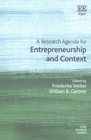 Seller image for Research Agenda for Entrepreneurship and Context for sale by GreatBookPrices