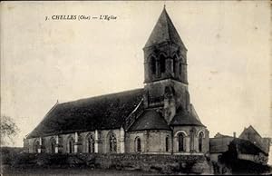 Ansichtskarte / Postkarte Chelles Oise, Eglise, vue totale