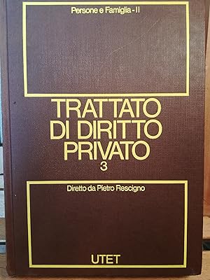 Immagine del venditore per Trattato di diritto privato. 3. Persone e famiglia. Tomo II. venduto da librisaggi