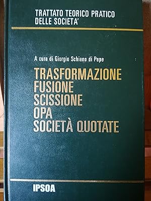 Trasformazione, fusione, scissione, OPA, società quotate.