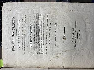 Prospetto clinico che contiene le osservazioni degli anni scolastici 1820, 21, 22, r 23.