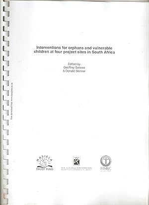 Immagine del venditore per Intervention for orphans and vulnerable children at four project sites in South Africa venduto da Snookerybooks
