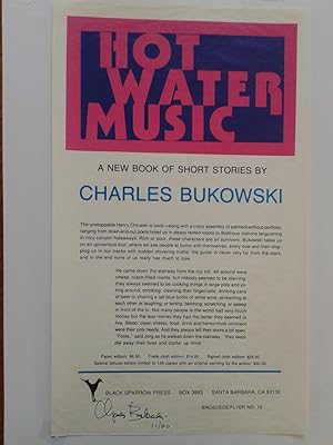 Seller image for Hot Water Music (SIGNED & NUMBERED BROADSIDE) for sale by MDS BOOKS