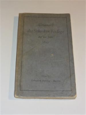 Almanach des Schocken Verlags auf das Jahr 5695. (Mit einem Erstdruck von Franz Kafka).