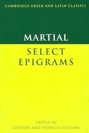 Immagine del venditore per Martial Selected Epigrams venduto da GreatBookPrices