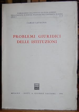 Seller image for PROBLEMI GIURIDICI DELLE ISTITUZIONI for sale by Fbula Libros (Librera Jimnez-Bravo)