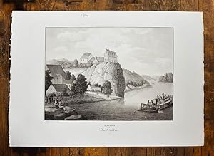 Bild des Verkufers fr Lithographie-Ansicht von Kunike. Wackerstein. zum Verkauf von Antiquariat Thomas Rezek