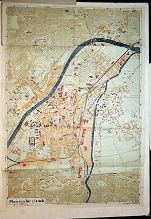 INNSBRUCK Stadtplan. Mit Straßenverzeichnis und Führer durch die Sehenswürdigkeiten. 1:8000