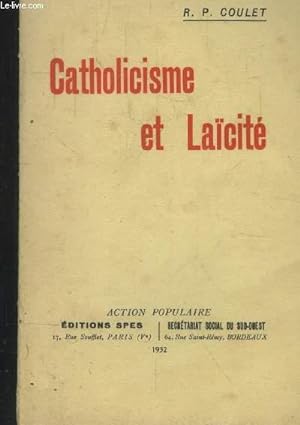 Seller image for Catholicisme et lacit for sale by Le-Livre
