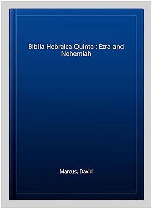 Imagen del vendedor de Biblia Hebraica Quinta : Ezra and Nehemiah -Language: greek a la venta por GreatBookPrices