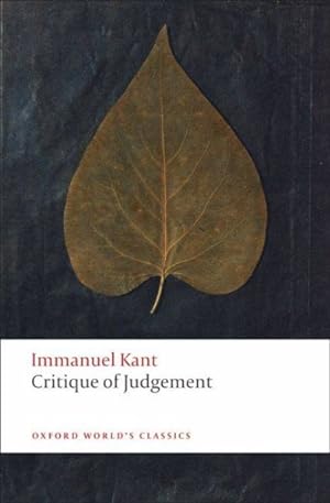 Seller image for Critique of Judgement for sale by GreatBookPrices