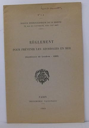 Bild des Verkufers fr Rglement pour prvenir les abordages en mer zum Verkauf von Librairie Albert-Etienne
