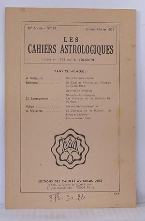 Les cahiers astrologiques N° 184