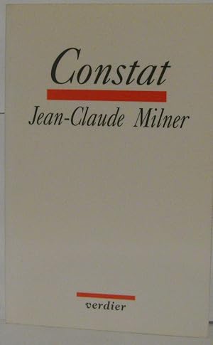 Image du vendeur pour Constat mis en vente par Librairie Albert-Etienne