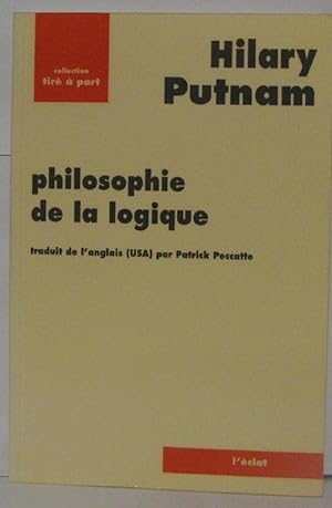 Imagen del vendedor de Philosophie de la logique a la venta por Librairie Albert-Etienne