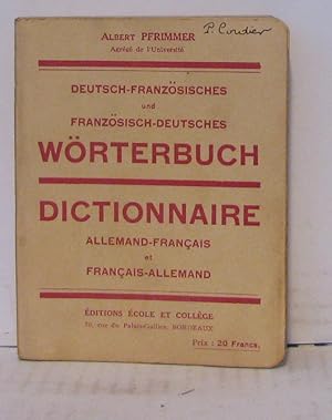 Seller image for Dictionnaire allemand-franais et franais allemand for sale by Librairie Albert-Etienne