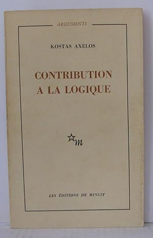 Imagen del vendedor de Contribution  la logique a la venta por Librairie Albert-Etienne