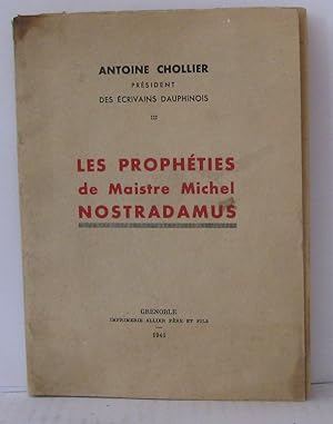 Imagen del vendedor de Les prophties de maistre michel nostradamus a la venta por Librairie Albert-Etienne