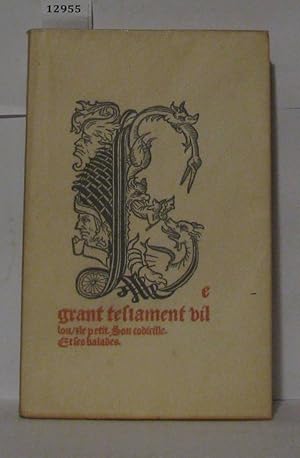 Seller image for Les oeuvres de Franois villon de Paris contenant Les lais Le testament Les ballades et les Posies for sale by Librairie Albert-Etienne
