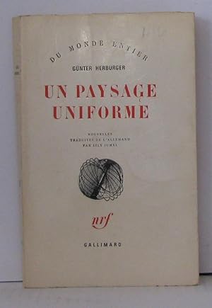 Seller image for Un paysage uniforme for sale by Librairie Albert-Etienne