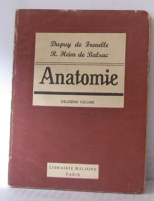 Seller image for Precis d'anatomie descriptive et regionale Tome 2 for sale by Librairie Albert-Etienne