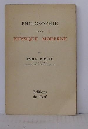 Seller image for Philosophie de la physique moderne for sale by Librairie Albert-Etienne