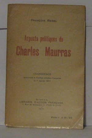 Immagine del venditore per Aspects politiques de Charles Maurras venduto da Librairie Albert-Etienne