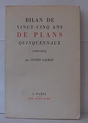 Bild des Verkufers fr Bilan de vingt-cinq ans de plans quinquennaux ( 1929-1955 ) zum Verkauf von Librairie Albert-Etienne