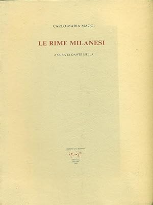 Bild des Verkufers fr Le rime milanesi zum Verkauf von Librodifaccia