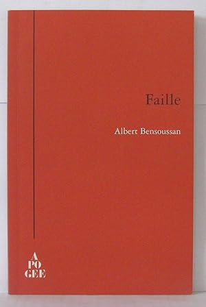 Imagen del vendedor de Faille a la venta por Librairie Albert-Etienne