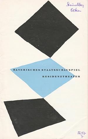 Imagen del vendedor de Programmheft OSTERN. Ein Passionsspiel von August Strindberg 23. Mai 1957 Residenztheater Spielzeit 1956 / 57 Heft 7 a la venta por Programmhefte24 Schauspiel und Musiktheater der letzten 150 Jahre