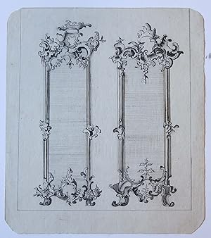 [Antique drawing/ tekening] Designs for Two Mirrors and a Door (Ontwerpen voor spiegels en een de...