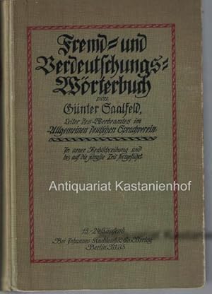 Fremd- und Verdeutschungs-Wörterbuch. In neuer Rechtschreibung und bis auf die jüngste Zeit fortg...