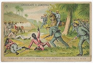 Cromo.- La guerra de Cuba. Nº-6 Chocolate Juncosa. 1920