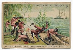Cromo.- La guerra de Cuba. Nº-3 Chocolate Juncosa. 1920