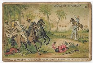 Cromo.- La guerra de Cuba. Nº-10 Chocolate Juncosa. 1920