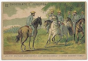 Cromo.- La guerra de Cuba. Nº-12 Chocolate Juncosa. 1920