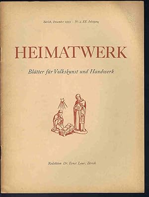 Seller image for Heimatwerk: Blatter fur Volkskunst und Handwerk Dezember 1955 for sale by Lazy Letters Books