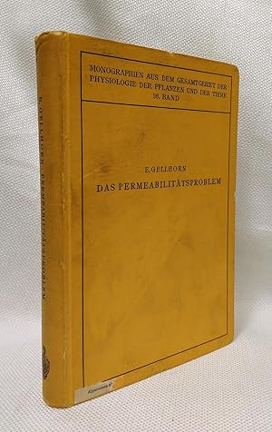 Image du vendeur pour Das Permeabilitätsproblem: Seine Physiologische und Allgemein-Pathologische Bedeutung (Monographien aus dem Gesamtgebiet der Physiologie der Pflanzen und der Tiere) (German Edition) mis en vente par Book House in Dinkytown, IOBA